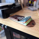 Card holder leather brown Jesse “Gold Edition”