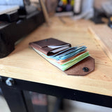 Card holder leather brown Jesse “Gold Edition”