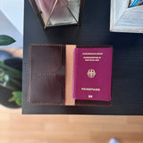 Passport cover "Goodnight" brown leather