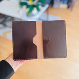 Passport cover "Goodnight" brown leather