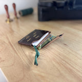 Wild Bill Horizontal Card Holder Leather Brown Tabacco Gold