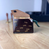 Wild Bill Horizontal Card Holder Leather Brown Tabacco Gold