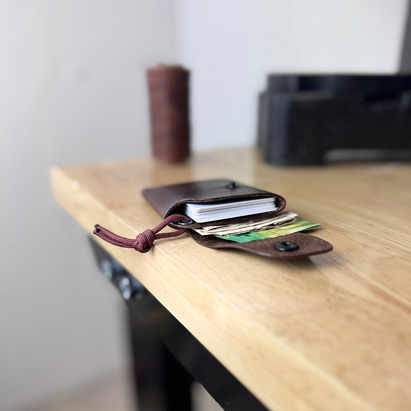 Card holder leather brown Jesse “Gold Edition”