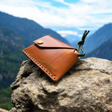 Horizontal Kartenhalter hellbraun whiskey Druckknopf "Wild Bill"